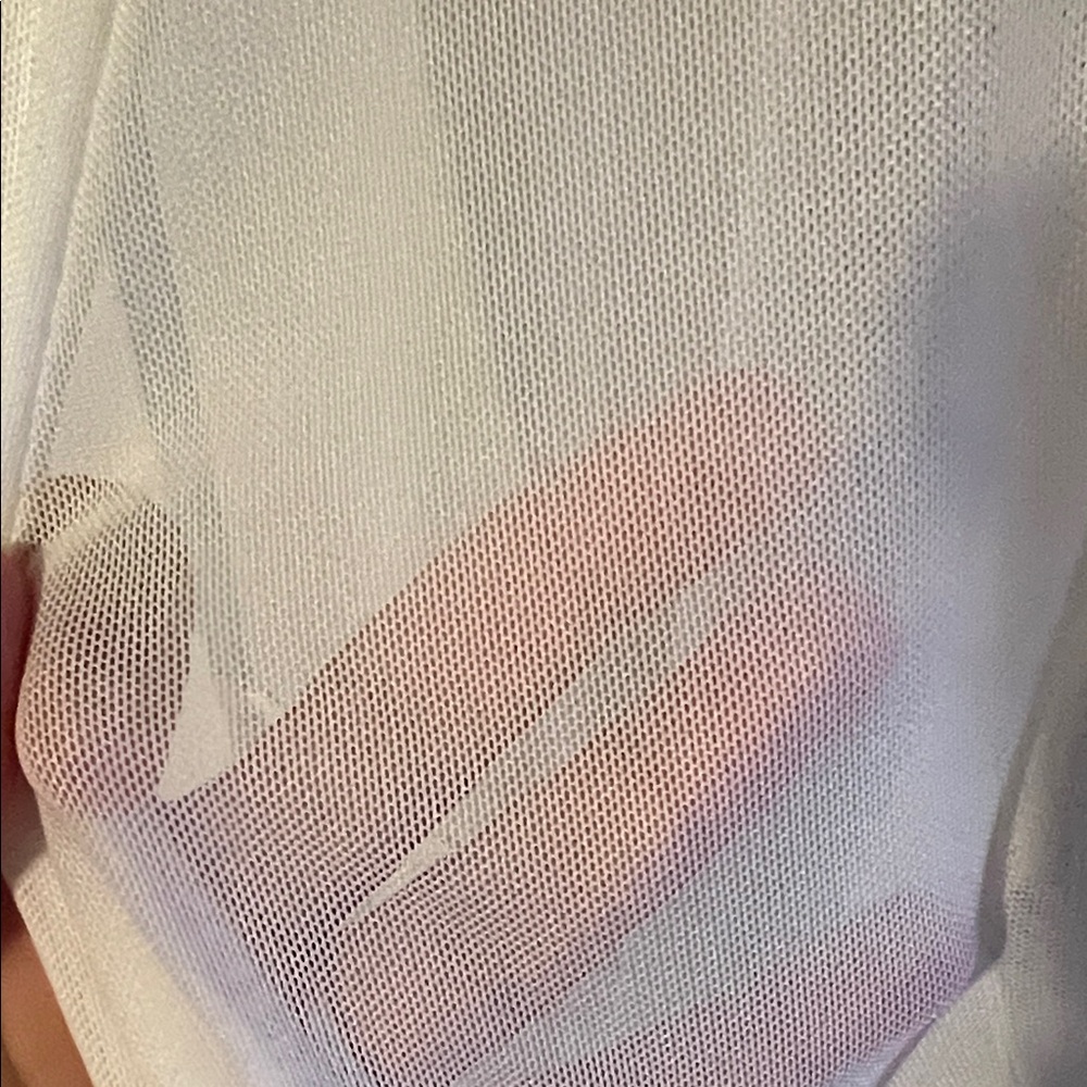 Amazon White Sheer Ruffle Robe - Picture 4 of 7
